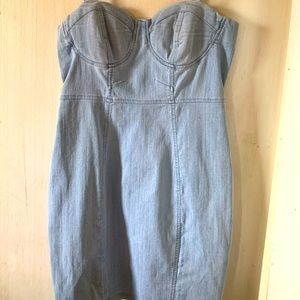 Cute Strap Jean Dress